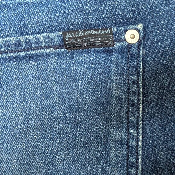 7 for all mankind High Waisted Bleach Stripe Jeans Size 27 - Picture 7 of 9